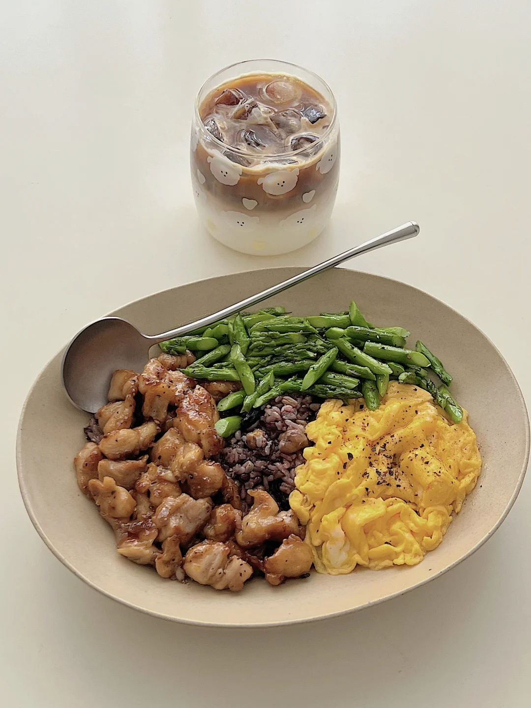 能量碗｜低卡三色鸡肉盖饭🍱杂粮饭
