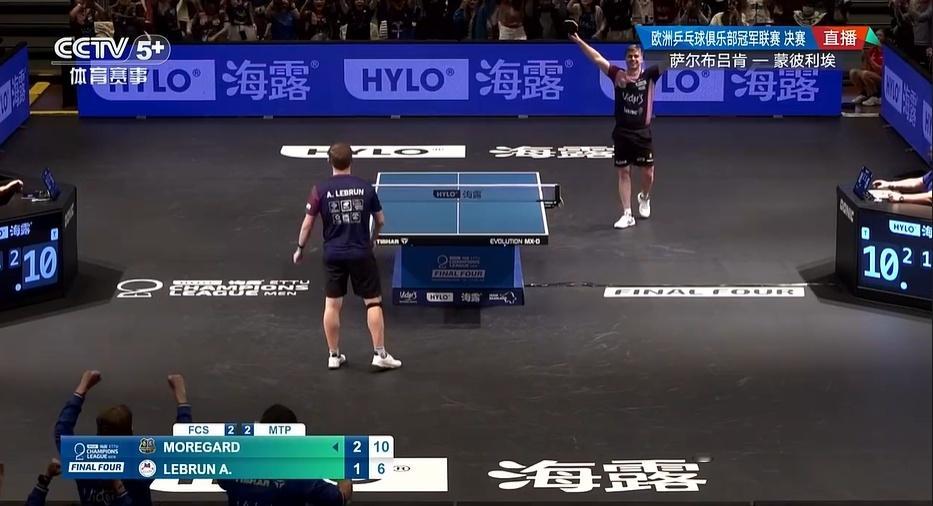 乒乓球俱乐部欧冠决赛，萨尔布吕肯大比分3-2险胜蒙彼利埃，卫冕欧冠冠军...