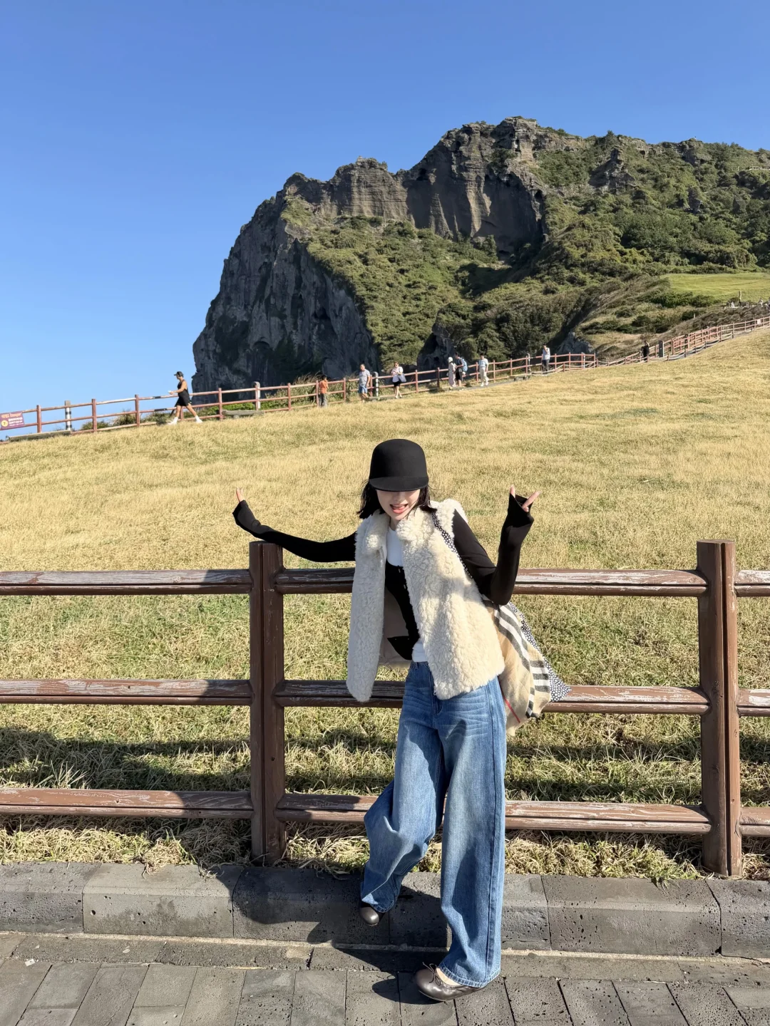 中秋在济州城山日出峰爬山🧗‍♀️🗺️🏔️