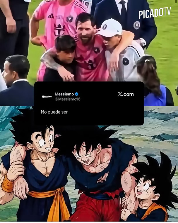 昨天赛后的梅西和儿子be like
