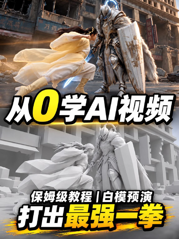 高燃打斗教程｜全套提示词如何使用白模预演