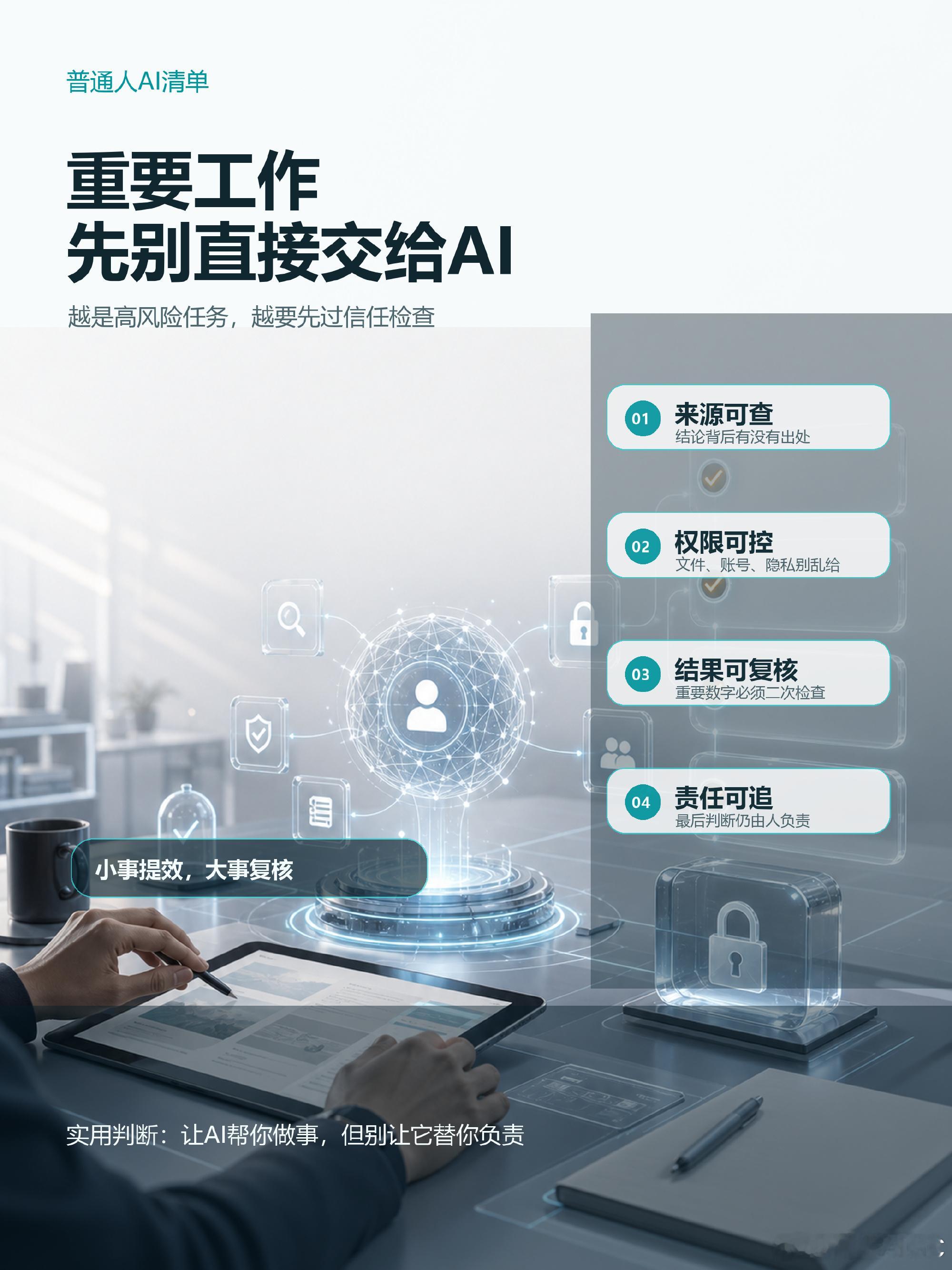 AI 很适合提效，但重要工作别直接全交给它。这两天围绕 Anthrop...