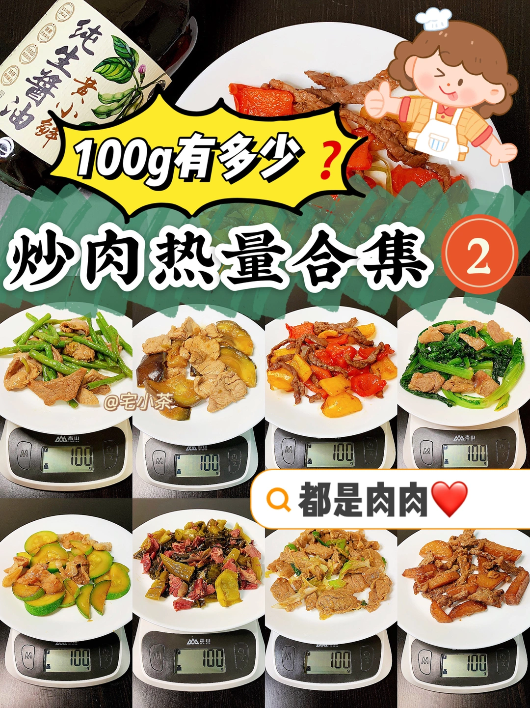 肉肉来啦✔️家常炒肉热量合集②‼️