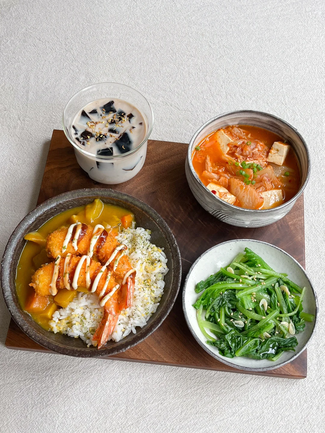 秋日午餐｜🍤今天就宅家吃炸大虾咖喱饭吧