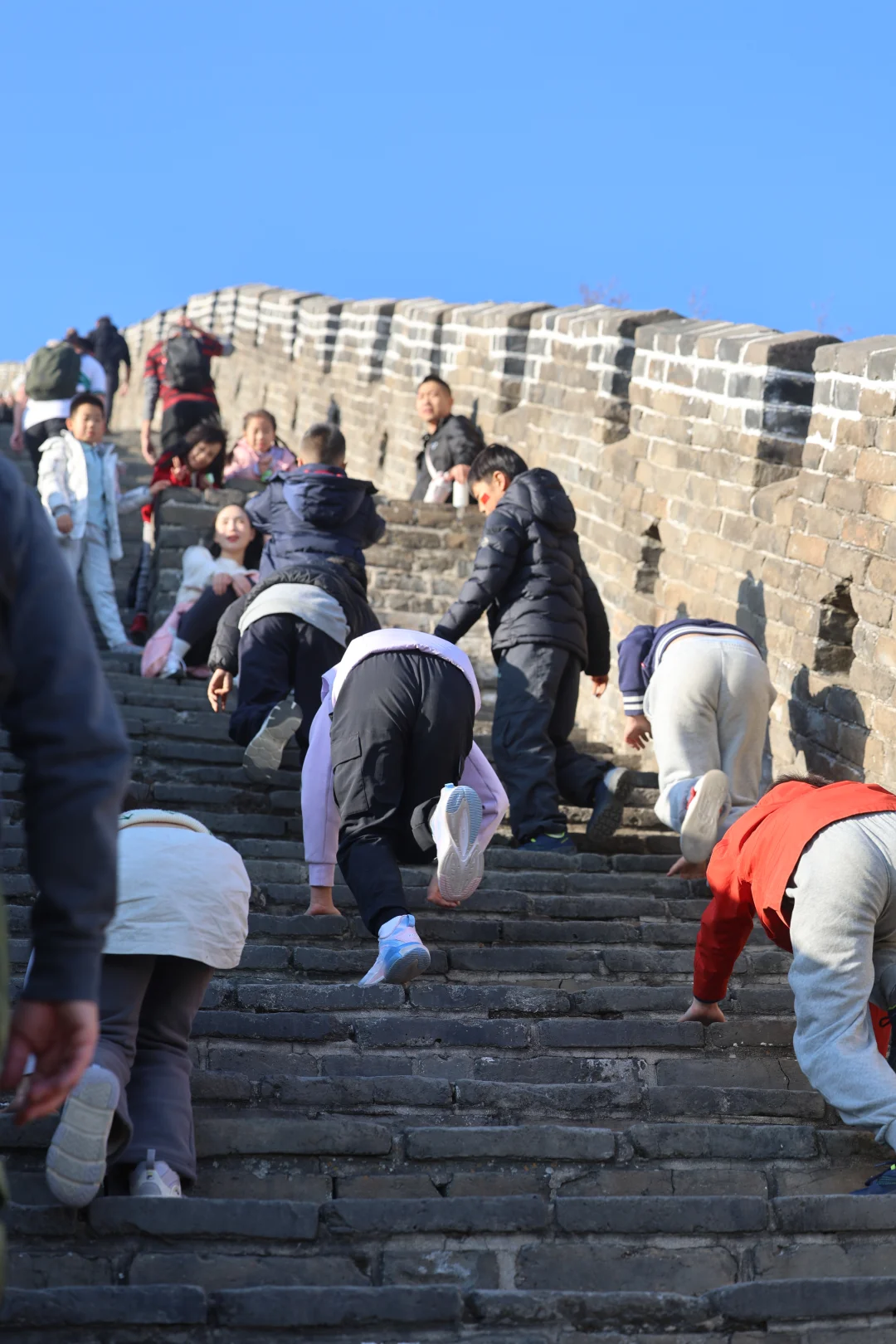慕田峪，是真的爬长城啊！手脚并用