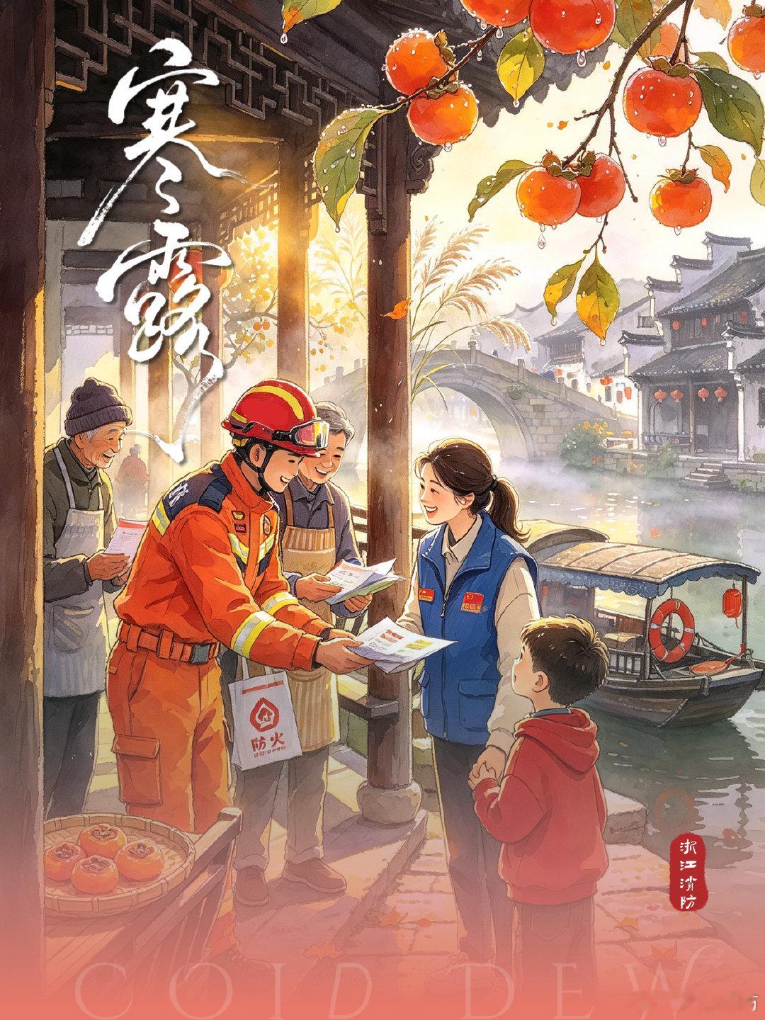 #浙江消防[超话]#【#寒露# 秋凉，防火莫忘。】寒露过后，天气一天凉过一天。气温骤降，家里的电暖器、电热毯、暖手宝、浴霸……又要陆续“上岗”了。在享受温暖之前，别忘了给它们做一次“体检”！晚安#蓝浙浙的微课堂##秋季第5个节气到了# ​