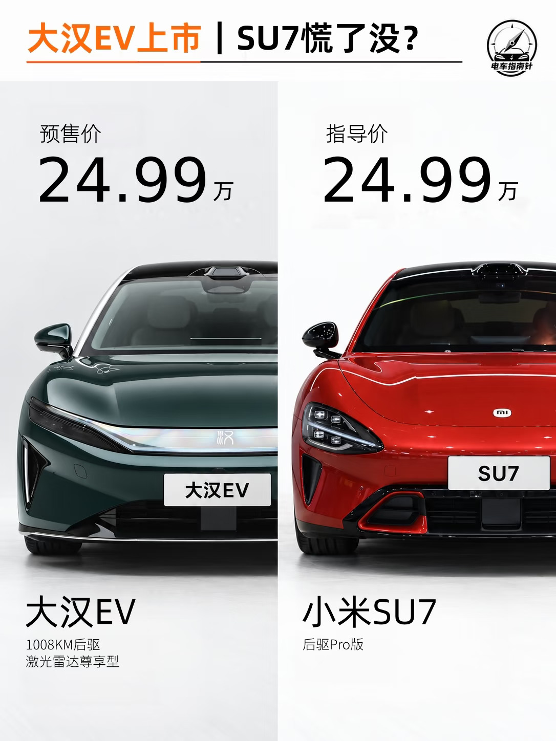 大汉EV上市，小米SU7有对手了？