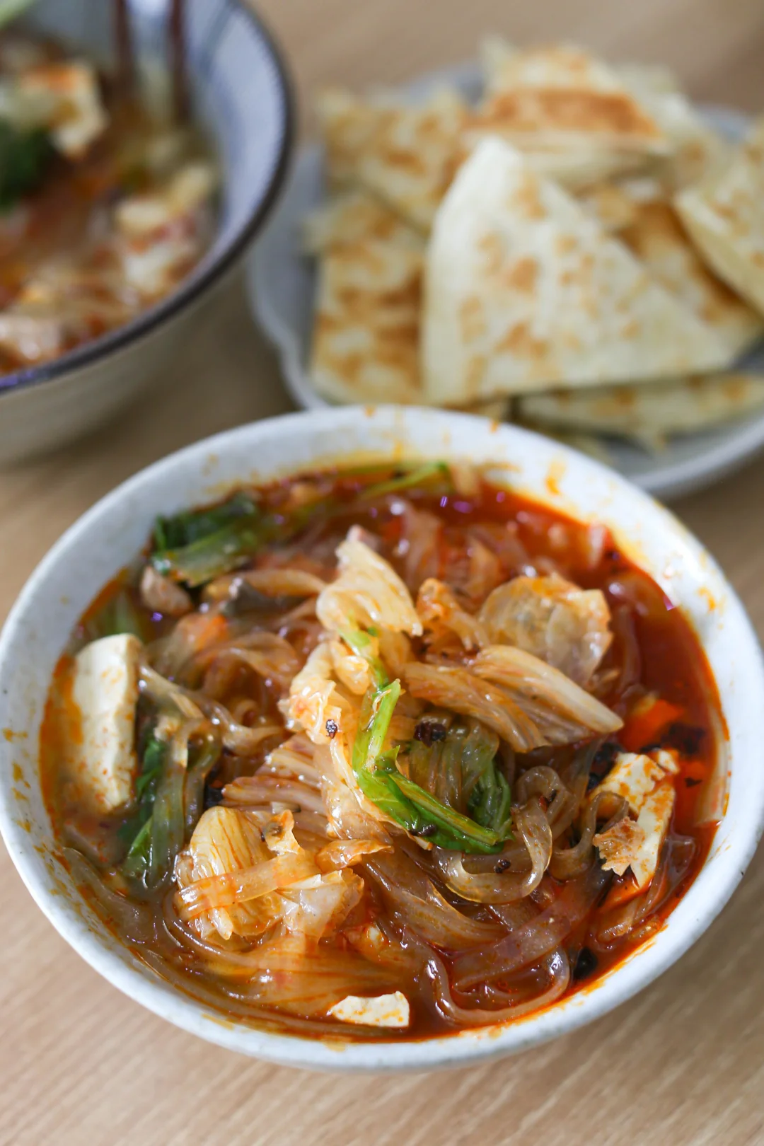 河南安阳扁粉菜在家也能做，骨汤浓郁香极了