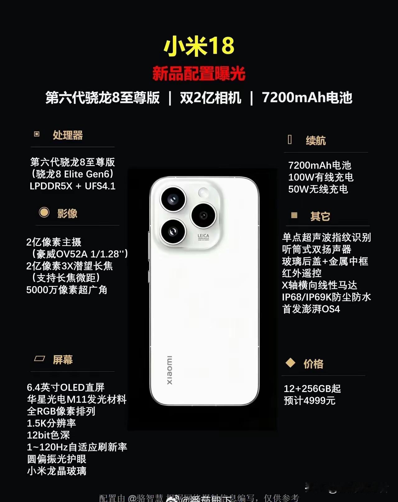 网传小米18外观抄袭苹果？可信度到底有多高？不怕被起诉吗？

小米从12开始一直到最新小米17，已经有了自己的家族设计语言，我觉得不会跟风突然改变设计风格。好不容易形成自己特色哪能说改就改。而且这种浴霸设计也不好看啊。我反而觉得三星的摄像头排布更好看。你们说呢？手机