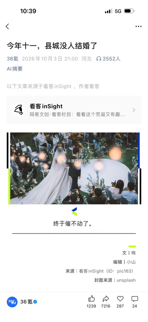 年轻人不结婚，酒店都快撑不住了，资本撑不住了啊。 ​