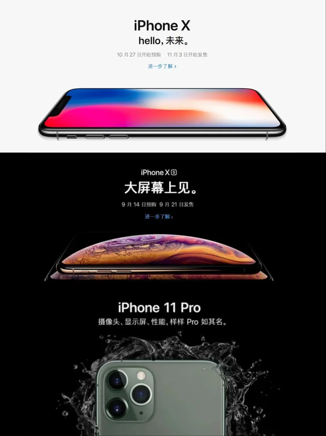 iPhone历代Pro官网宣传图，哪一代更好？