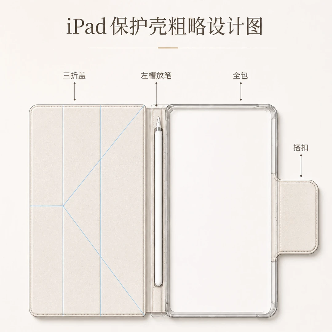 这样子的iPad保护壳，我们做出来啦！