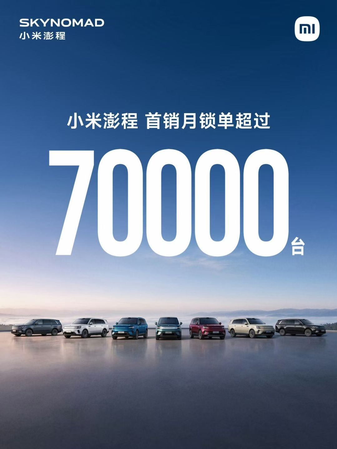小米澎程上市一个月锁单量公布 ​