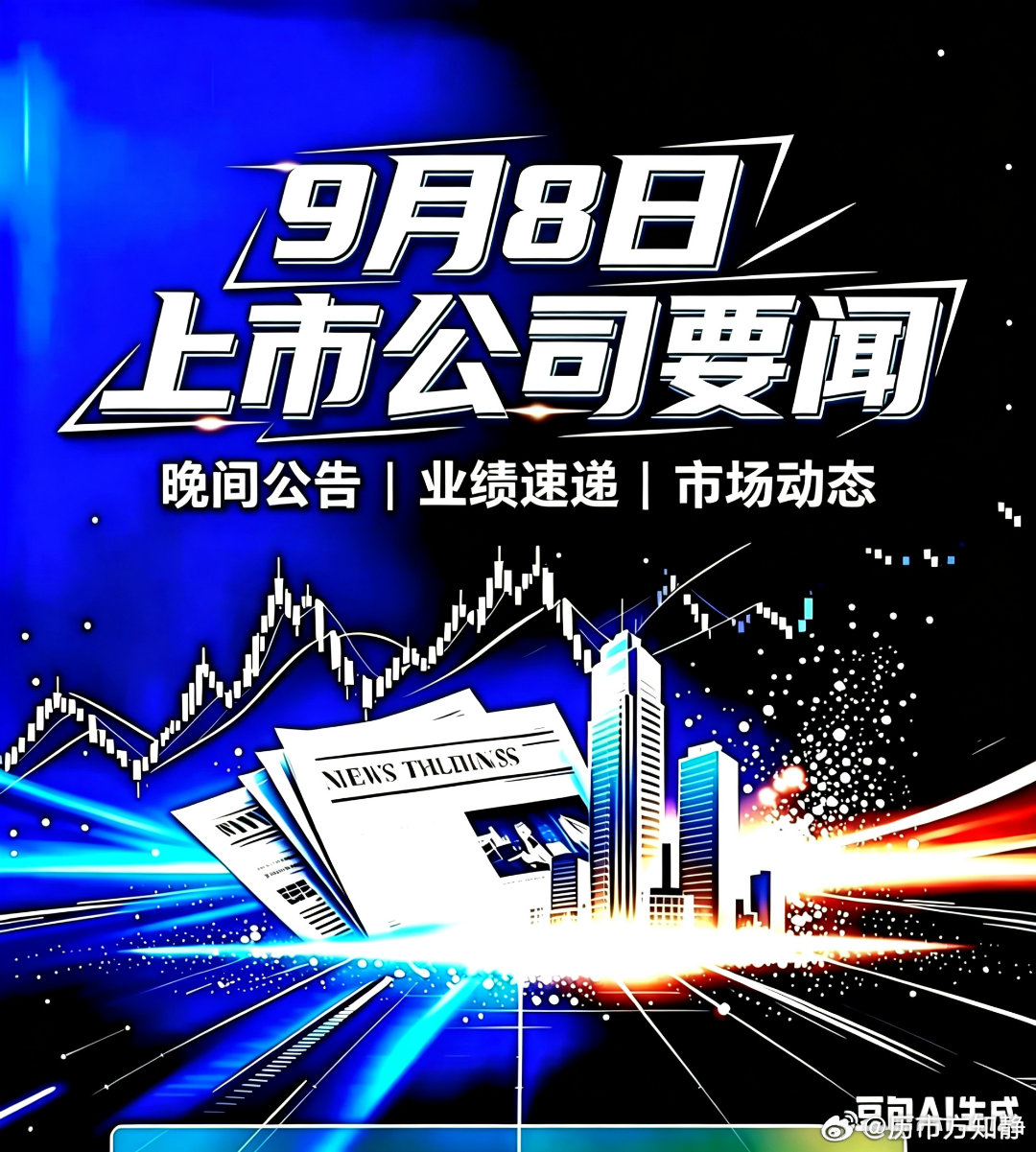 #海康威视股价大跌#海康威视股价大跌很正常，他在印度的工厂遇到了麻烦之前已经曝光过了。我们再留意一下A股其他公司的重要公告。9 月 8 日 A 股晚间公告汇总
信息仅供参考，不构成投资建议

1. 桂林旅游 (000978，2 连板)：风险提示，文旅 AI 短剧已上线，但暂未获得分成收入；AIGC 旅拍小程序尚在内 ​