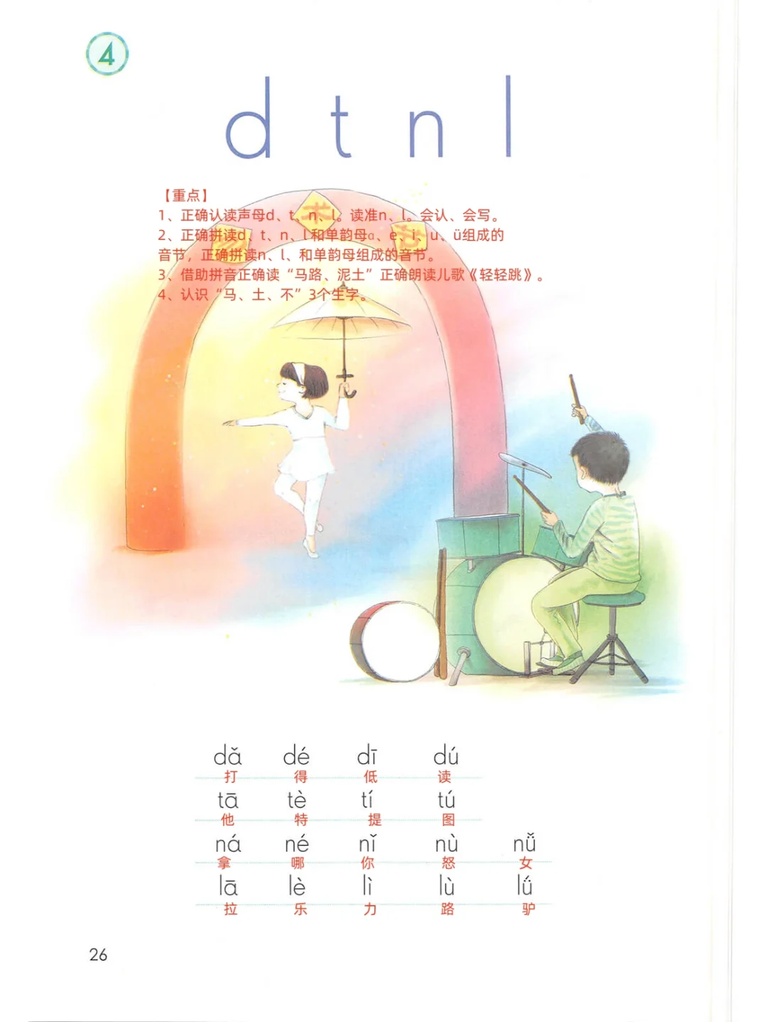 汉语拼音dtnl课堂笔记