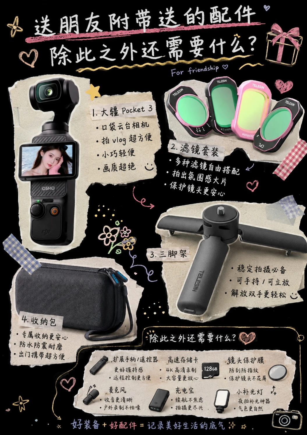 全套 Pocket3 带配件 预算仅 2000+