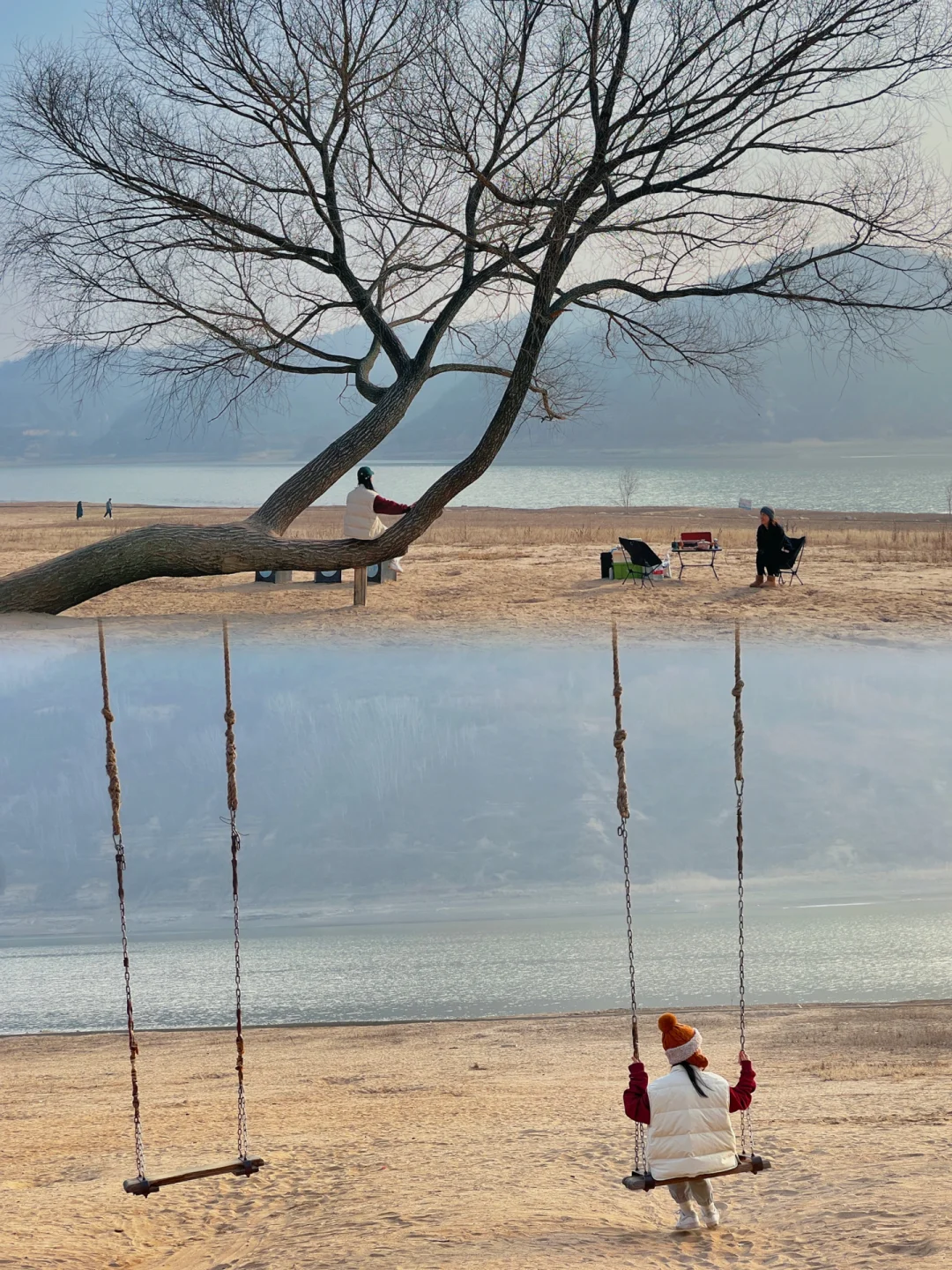 林皋湖不止电影树、大秋千 还有一片绝美冰湖