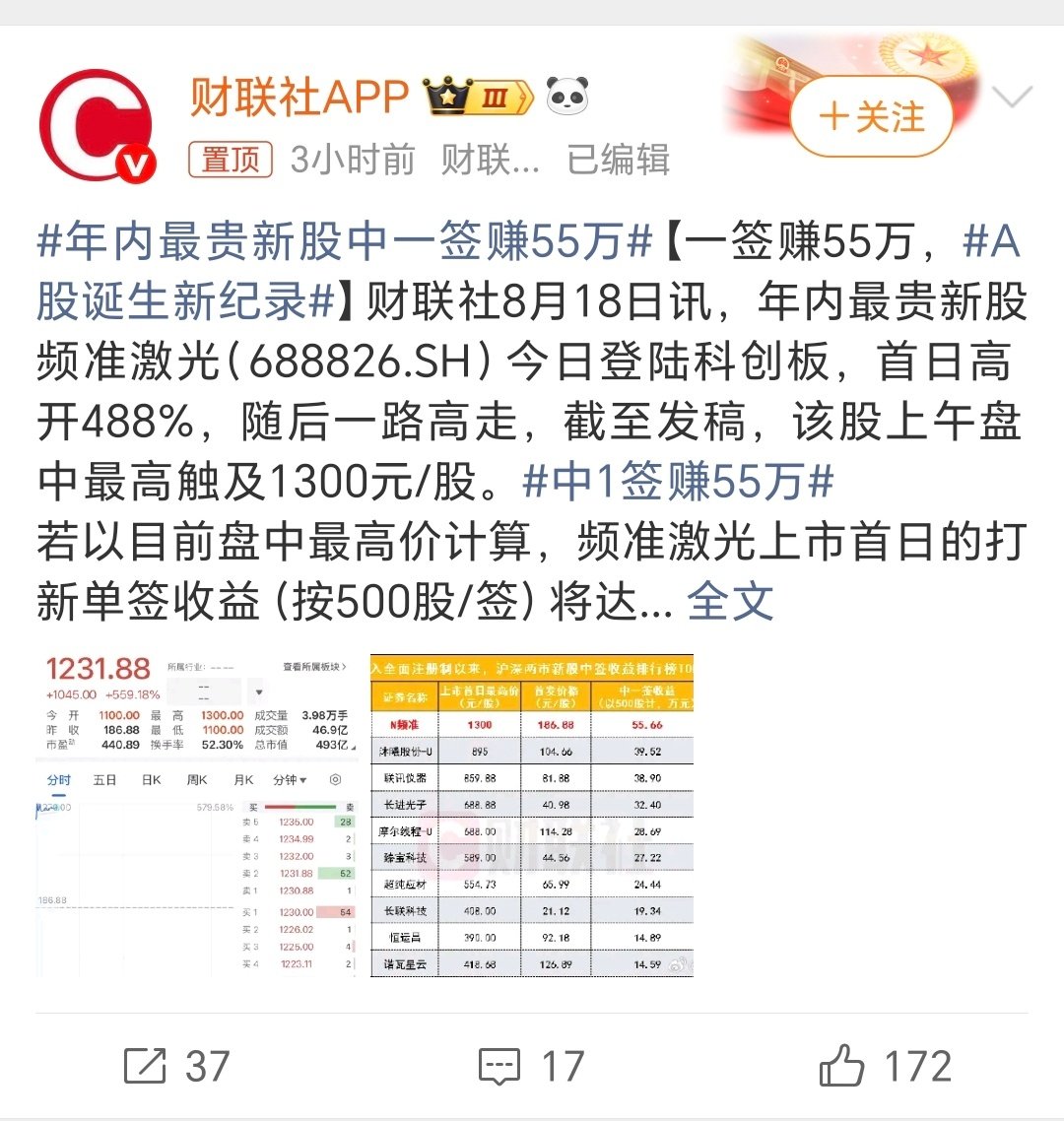 #中1签赚55万#长鑫科技和宇树估计也赚不了这么多，而且就算能赚，也没中，这是最大的问题，有时候你明知赚钱，但就是中不了。 ​