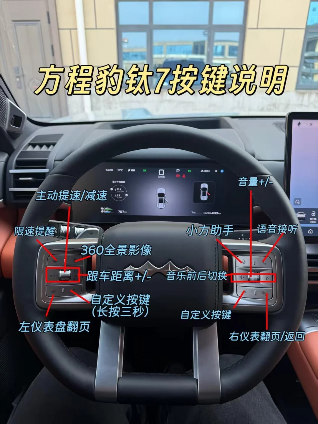 方程豹钛7按键说明#比亚迪敢为天下先 #方程豹汽车