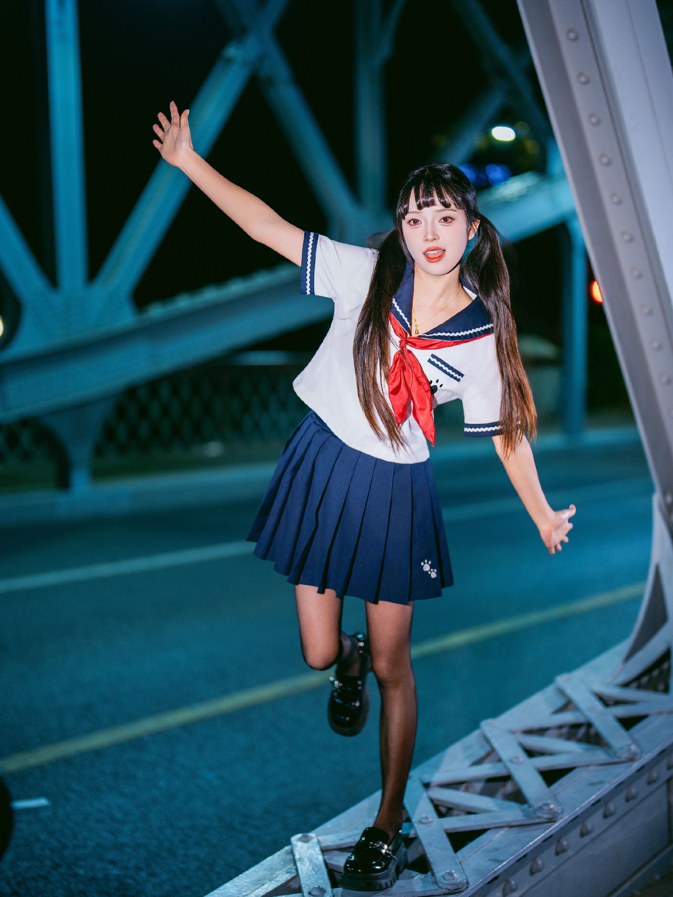 夜拍浙江路桥JK大片｜在百年钢桥上邂逅流光