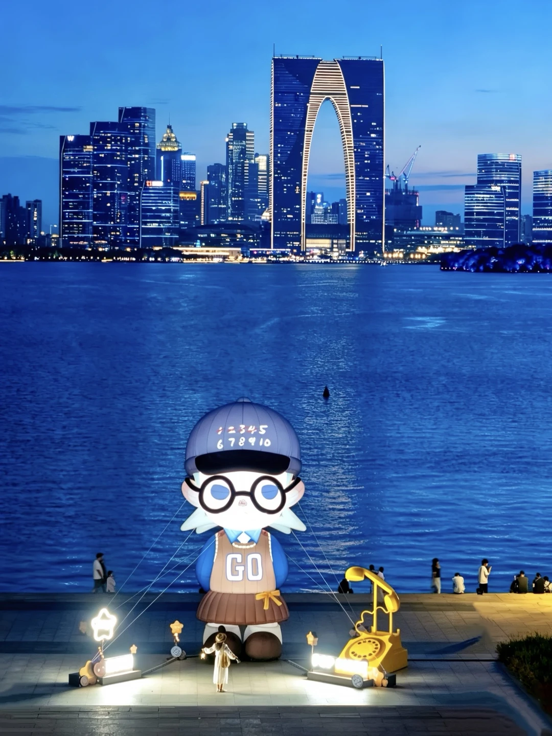 苏州新地标📍金鸡湖免费光影citywalk路线‼️