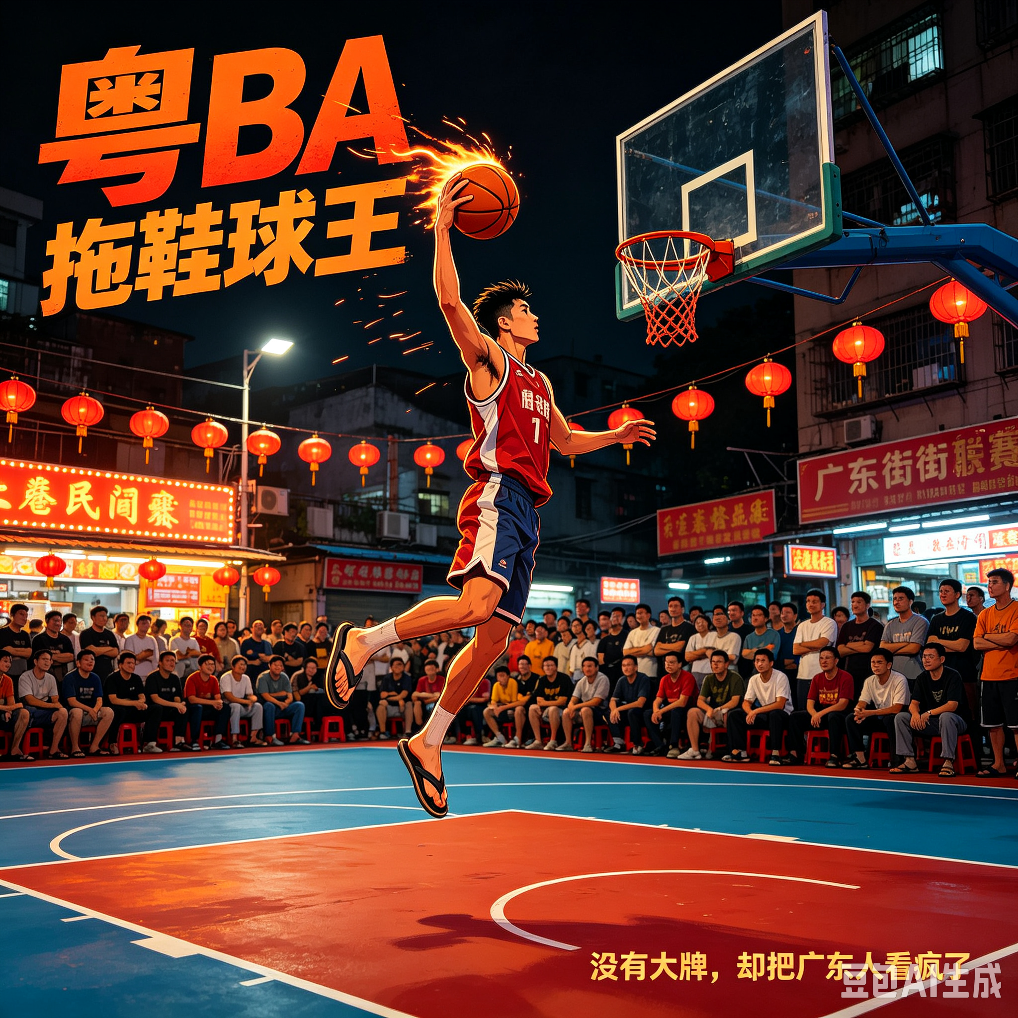 没有NBA大牌，却把广东人看疯了：粤BA一夜捧红一群“拖鞋球王”

2026年夏天，广东最出圈的“顶流”不是流量明星，而是一群白天送外卖、教体育、养龙虾，晚上换上球衣为家乡拼命的普通人。首届粤BA横跨21城、打了124场，422名纯草根球员把场馆打到座无虚席，全网话题破17亿，连“潮州球王”陈桂林的