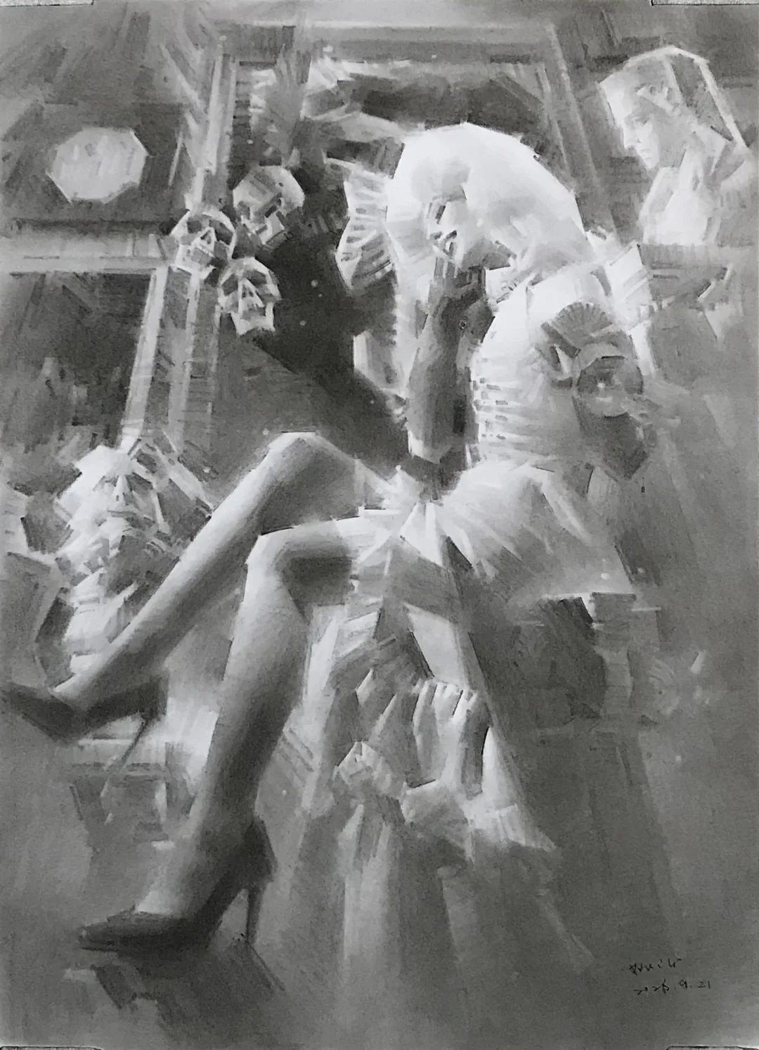 素描练习。