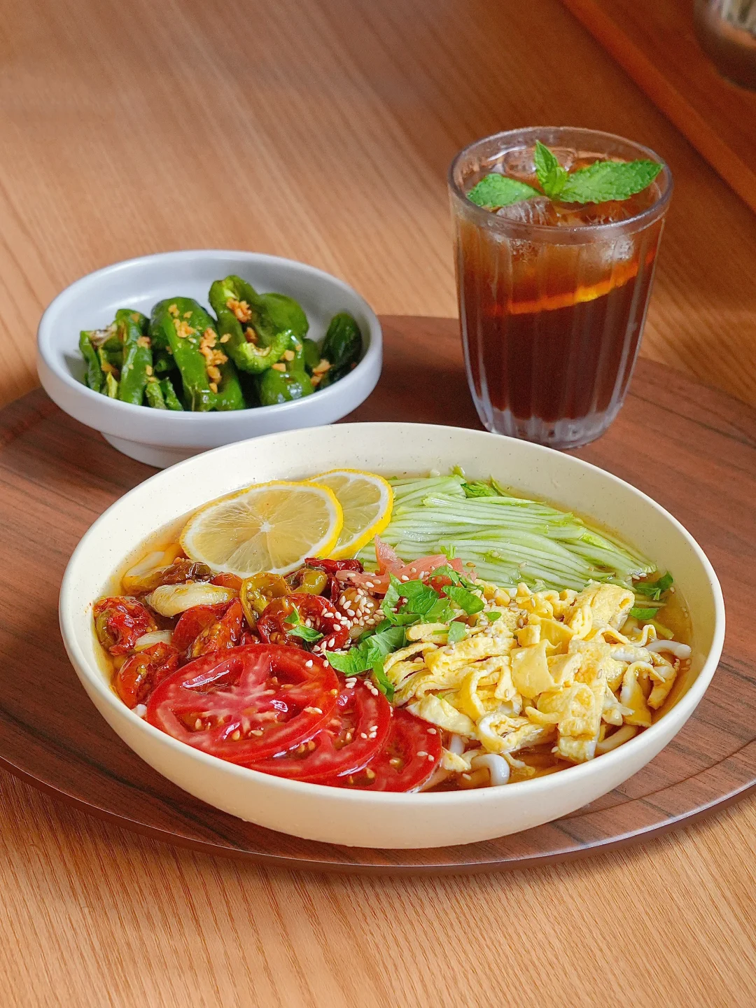 不开火料理｜茶汤乌冬面🍜清爽低卡漂亮饭