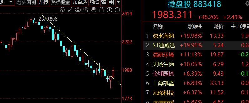 微盘股是大涨的。泛科技重灾区。 ​​​