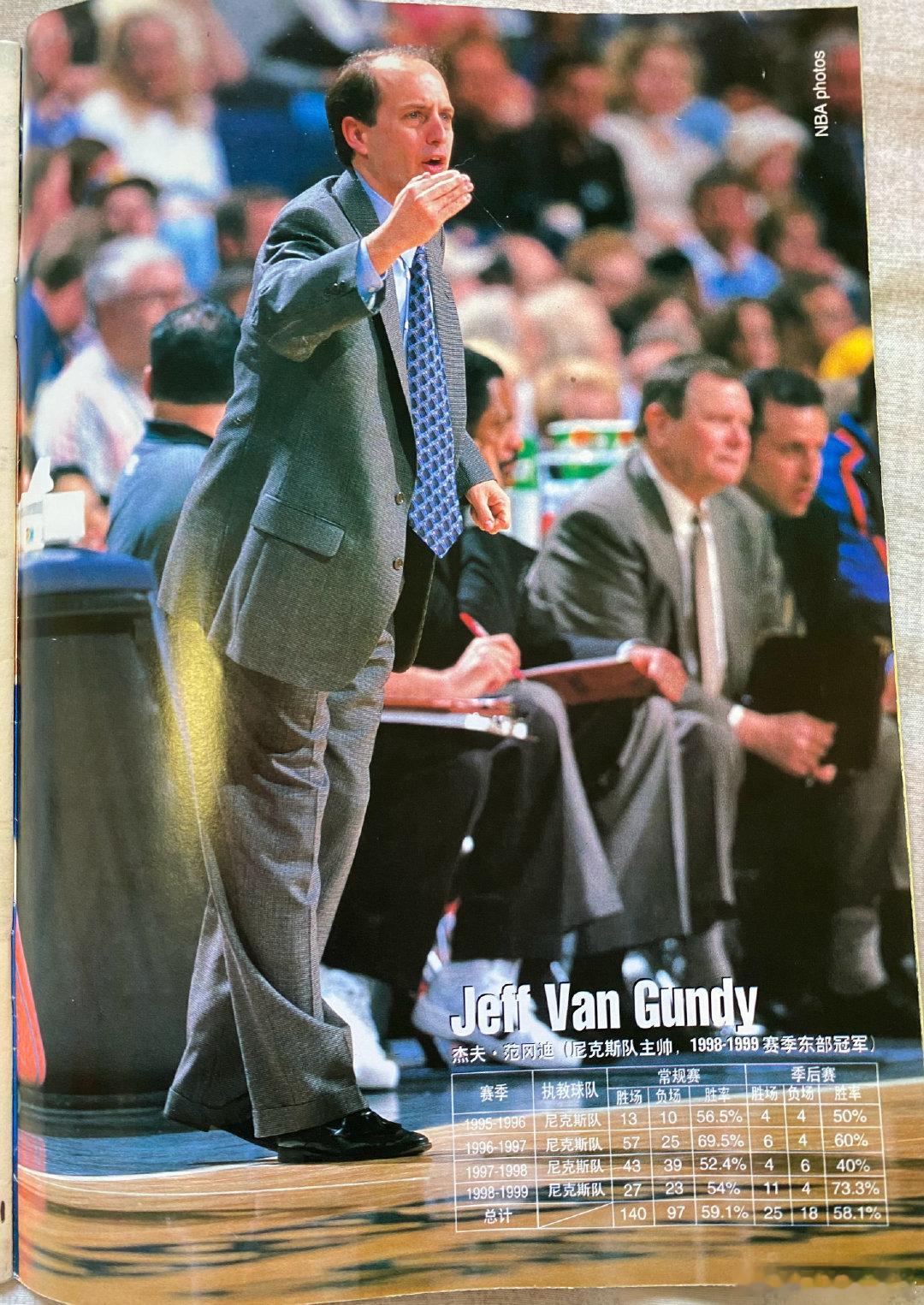 #洞长的开卷有翼# NBA球员考古：杰夫范冈迪（纽约尼克斯队主教练）🗽🏀 ​