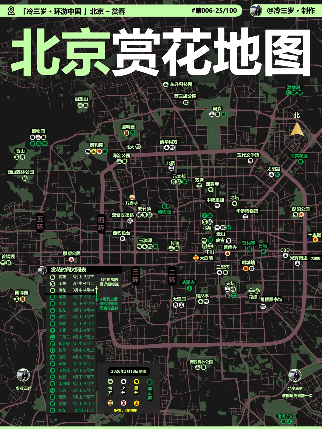 北京赏花地图，一眼看懂这周末去哪儿？