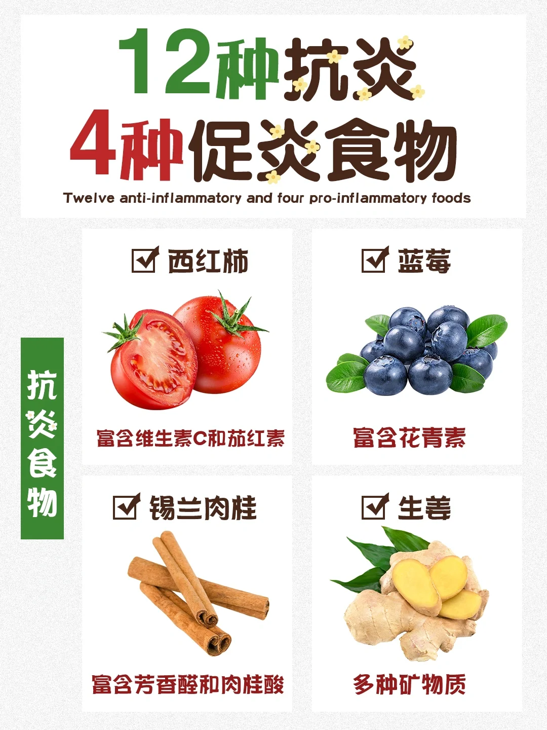 12种抗炎食物🔥建议收藏