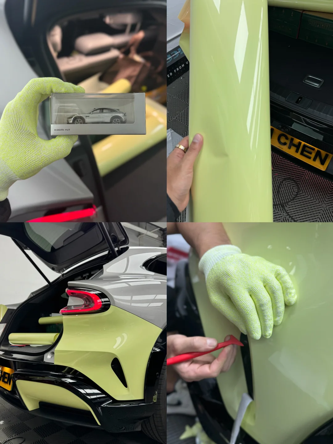 小米YU7改色日记 还是选了这个黄色