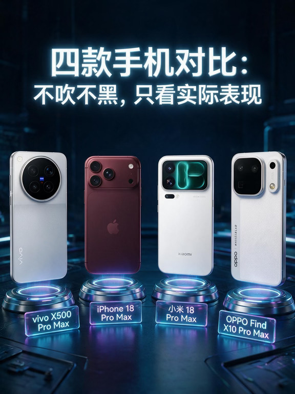 国庆出游，四台 Pro Max 谁更适合塞进背包