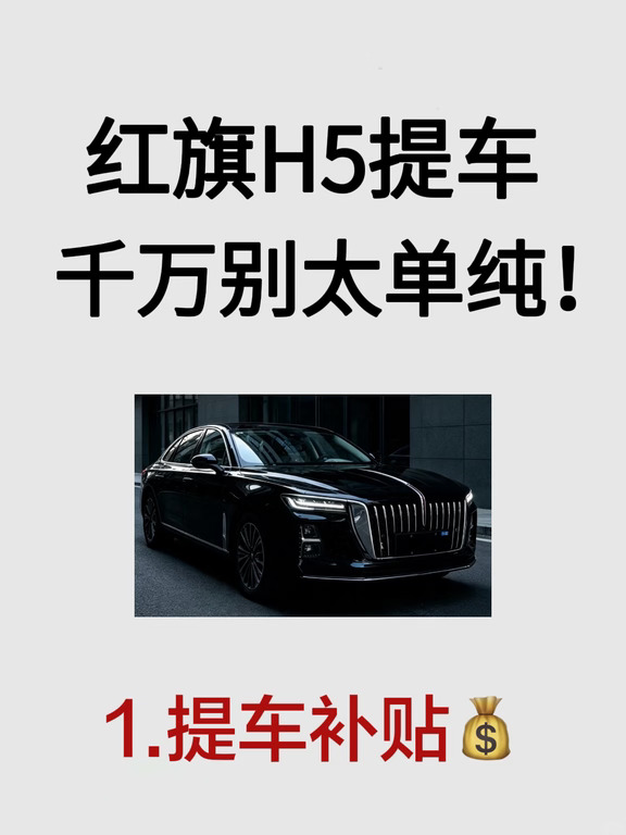 红旗H5提车水太深了😭能帮一个算一个