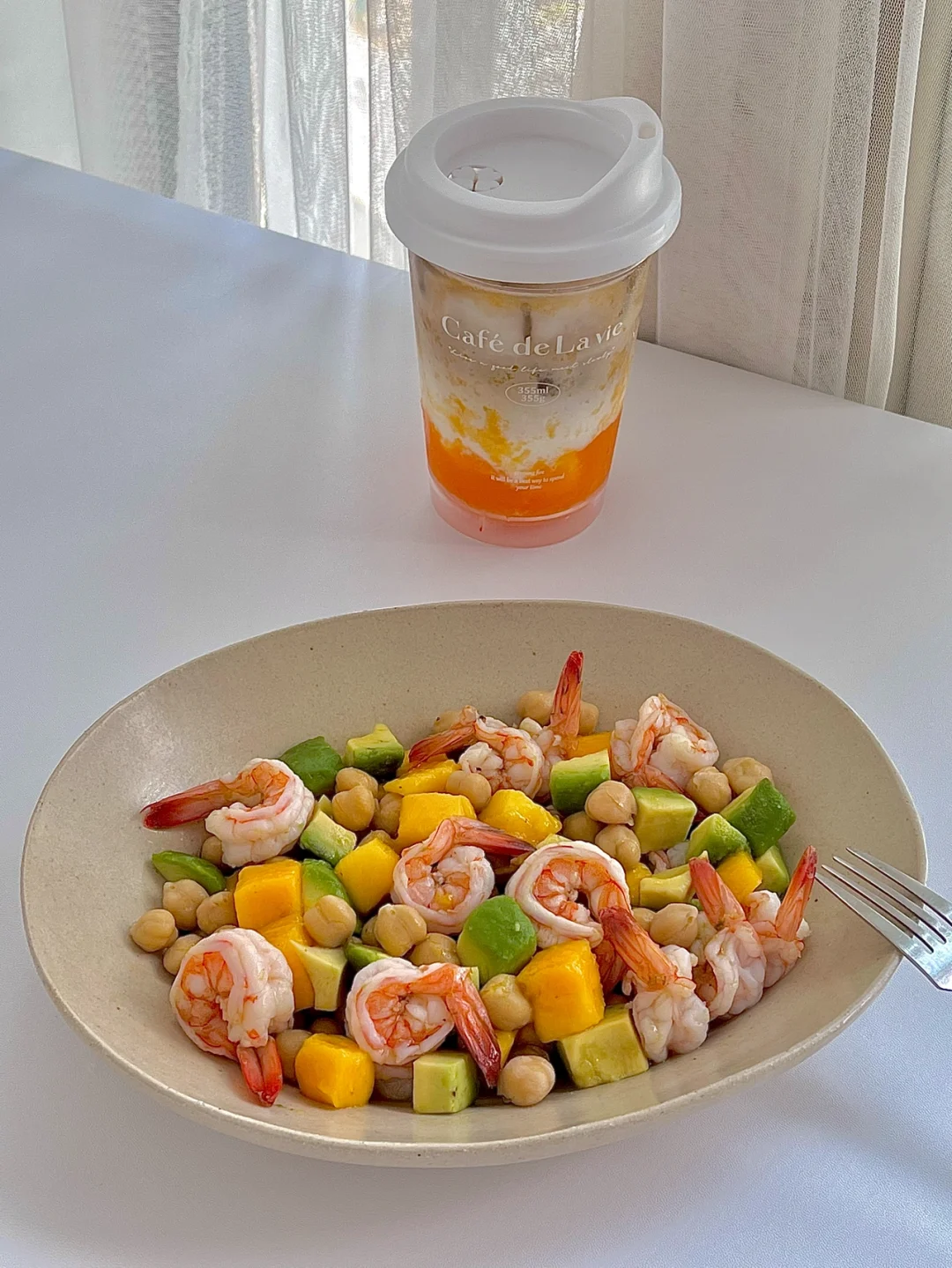 ☀️工作日早餐｜清爽开胃牛油果芒果虾仁沙拉