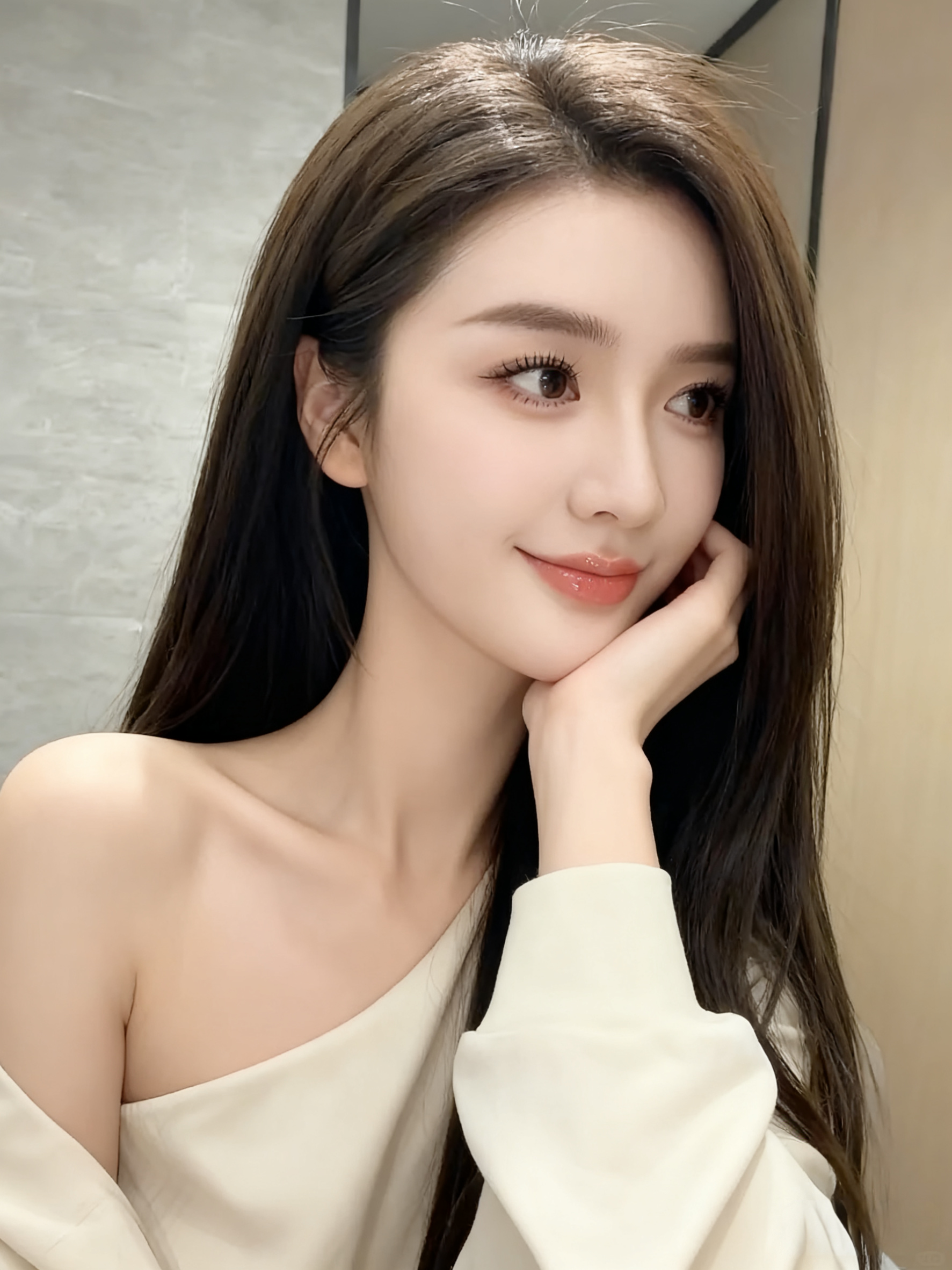 温柔少女，浅笑嫣然，优雅迷人