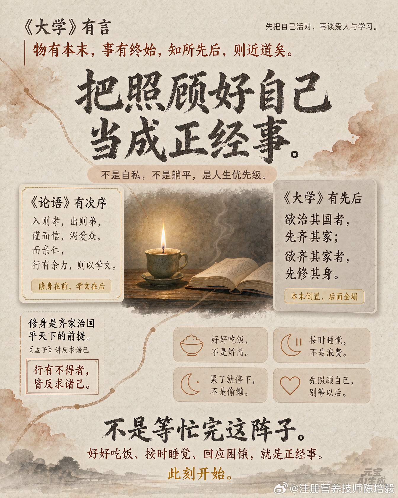 "行有不得者，皆反求诸己。"事情搞砸了，先回自己身上找原因。这句话反...