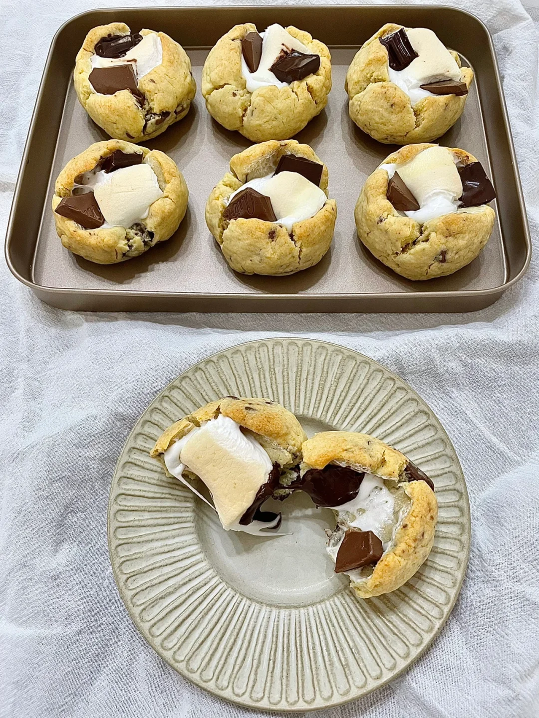 🍪棉花糖巧克力曲奇｜会拉丝的曲奇｜超简单！