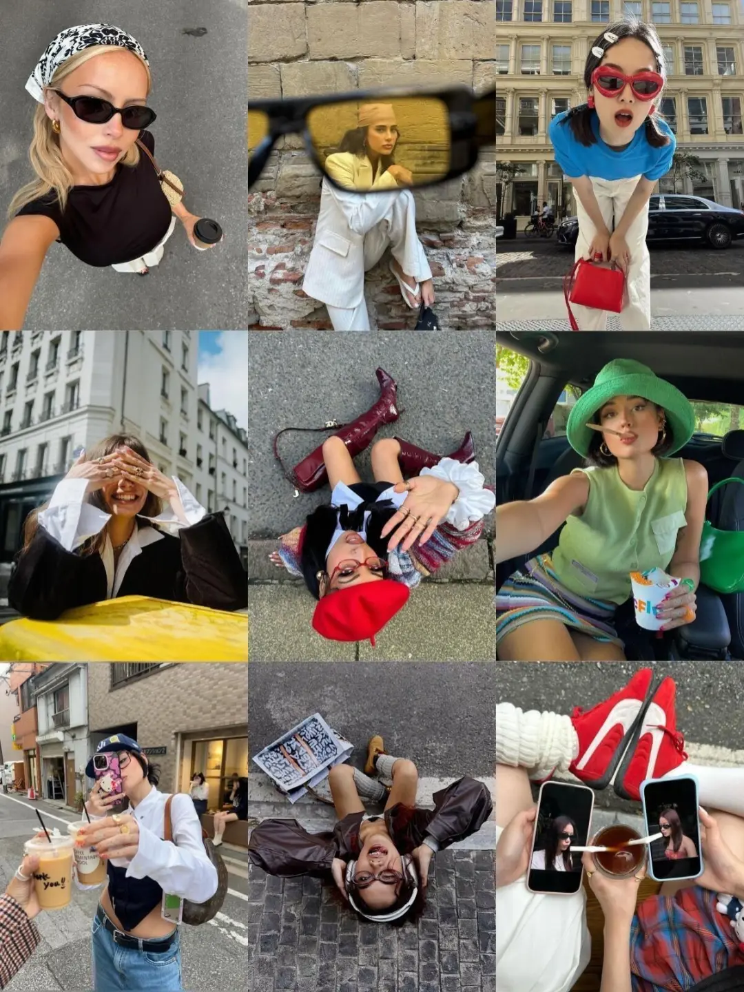 Ins超火拍照姿势📸度假彩色穿搭！