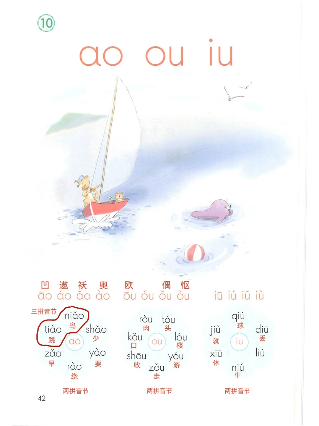 汉语拼音ao、ou、iu课堂笔记