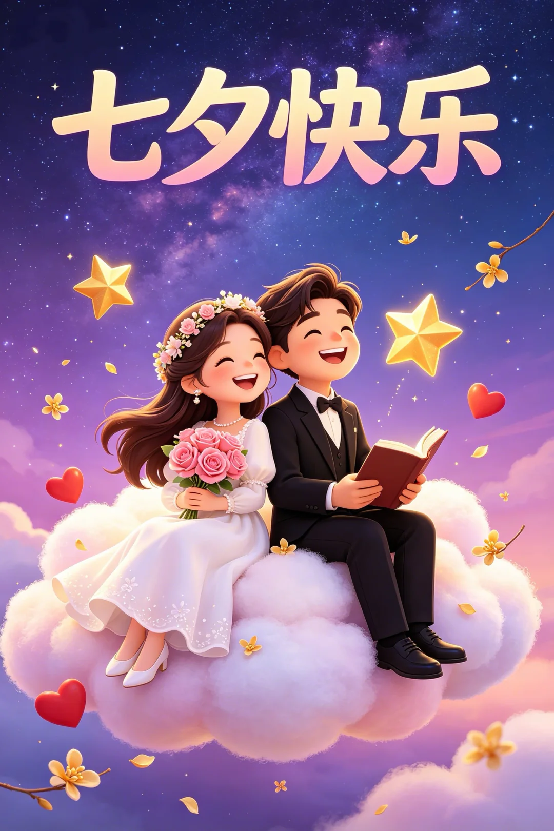 2026七夕情人节情侣祝福图片壁纸
