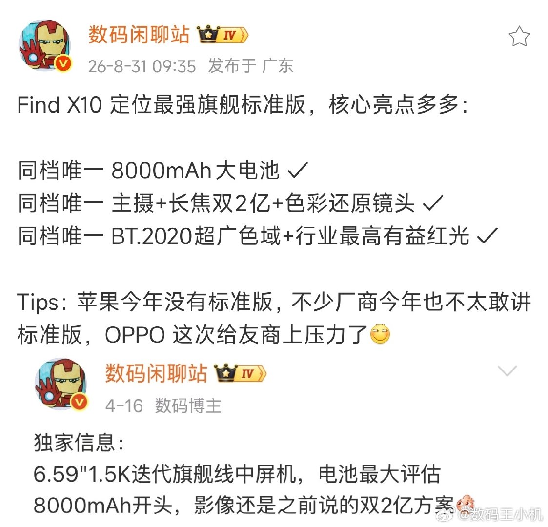 Find X10标准版居然也这么强？双两亿大电池方案，这拍照岂不是稳了？我觉得这大部分人都够用了[挖鼻] ​