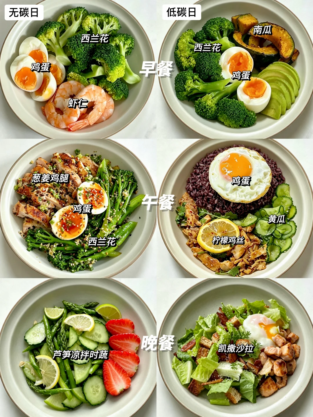 碳循环减脂食谱｜一周减脂餐不重样