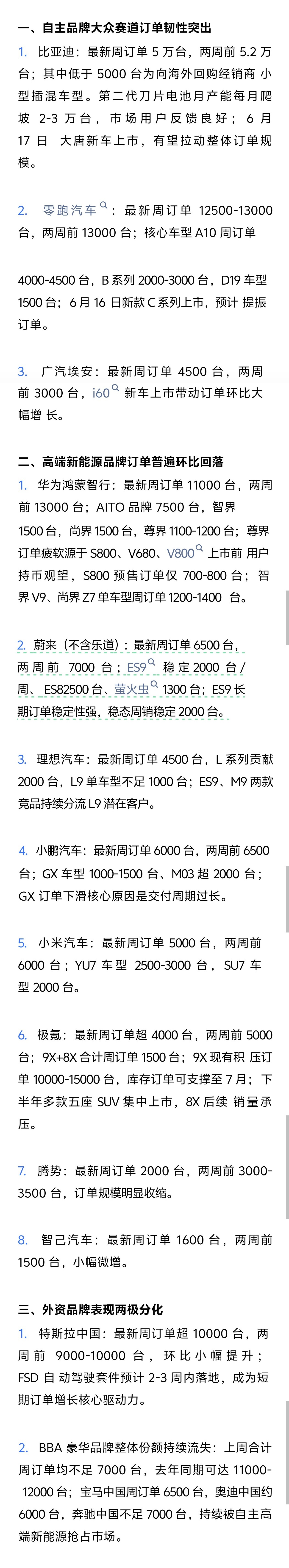 数说新能源统计的车企周订单数据，这数据准确度多少？  问界 7500 ...