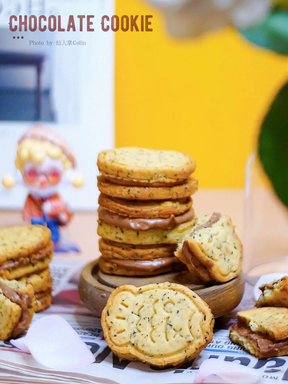 冷藏吃的绝配搭档❗️伯爵红茶生巧夹心酥饼