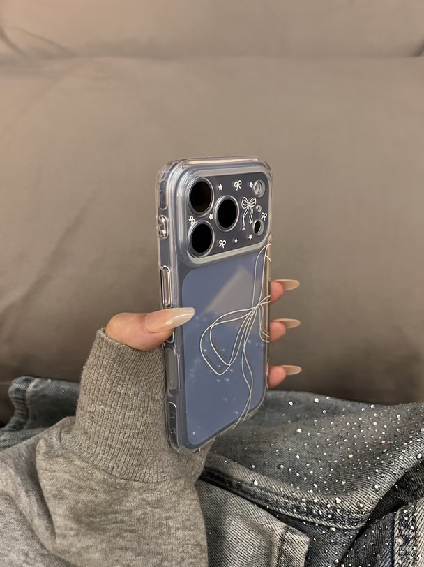 iPhone18pro蓝色蝴蝶结🦋手机壳～好韩