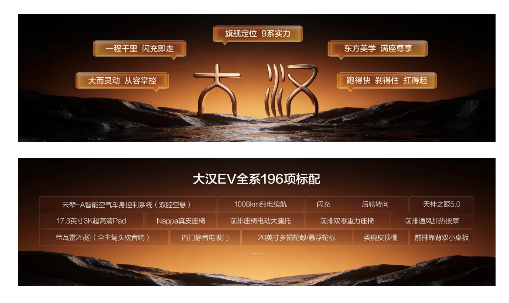 比亚迪大汉这次够狠！23.59万起，1008公里续航还带后轮转向

比亚迪大汉定价出来的时候，我最先看的不是那196项标配，而是23.59万元起这个数字。以前聊5米2级别的轿车，往往先想到后排够不够豪华、坐着有没有排面。现在比亚迪倒好，直接把最高1008公里的CLTC续航和闪充一起塞进来，感觉它是想