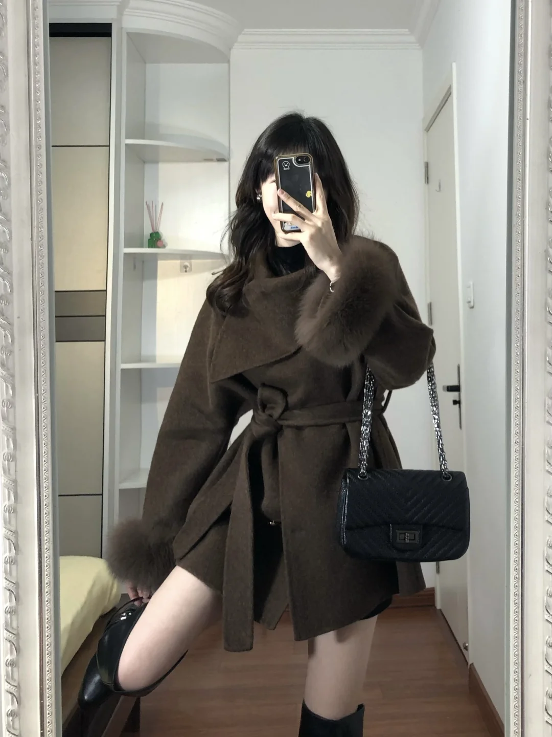 今年第一件棕色大衣！好美