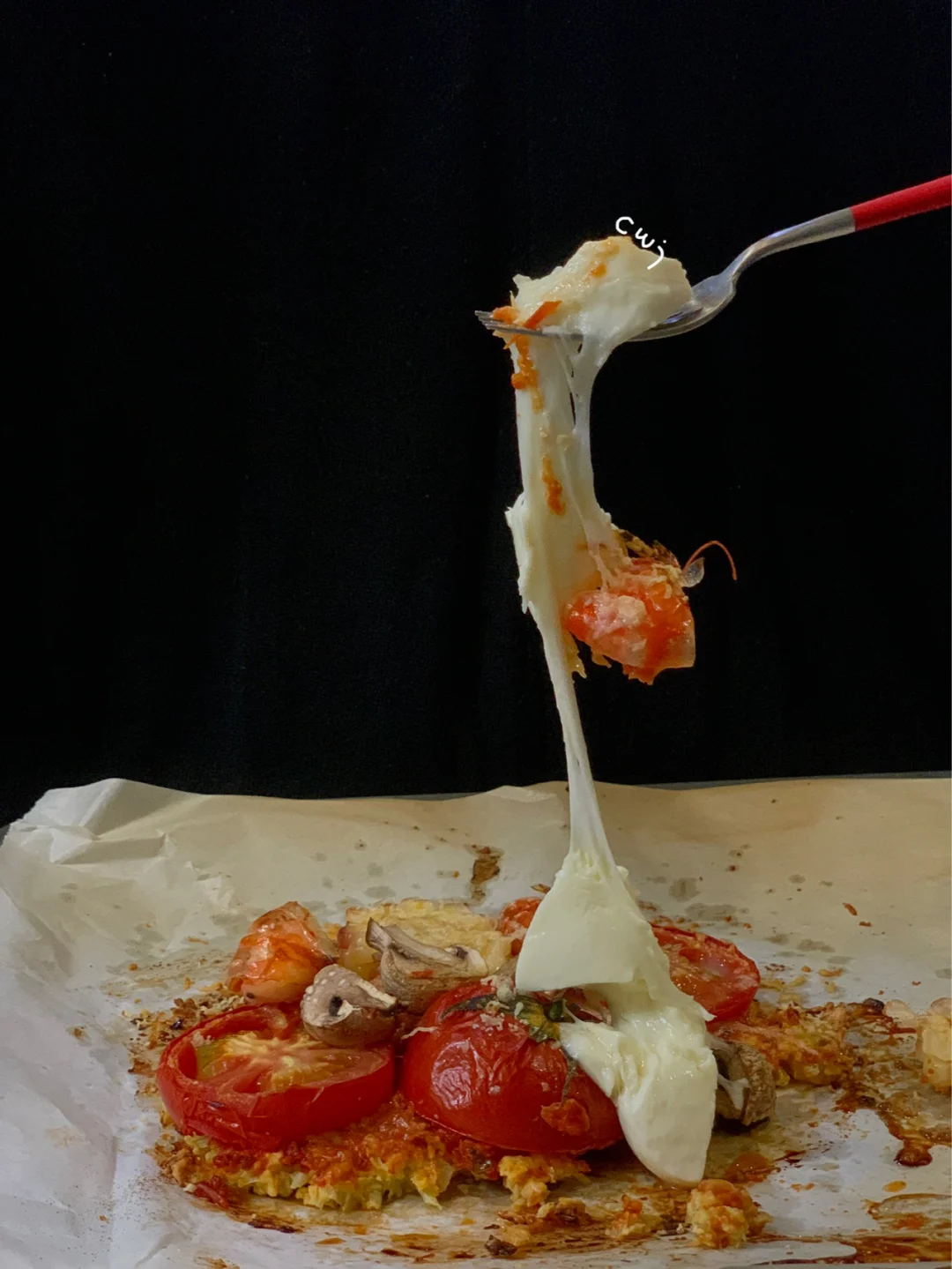 🧘🏻‍♂️低热无面 菜花薄底披萨 菌菇鲜虾